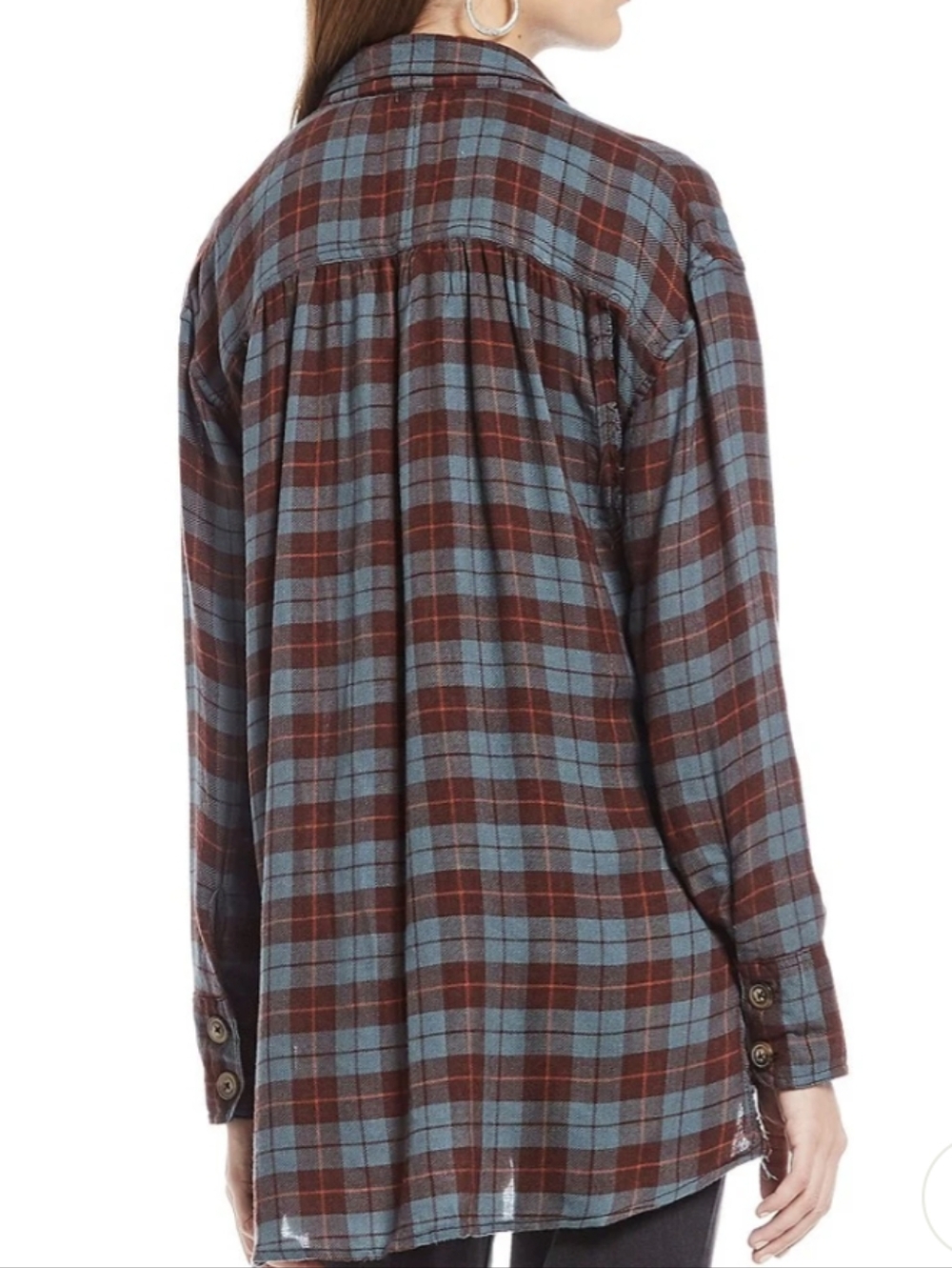 Free People "All About The Feels" Plaid Tunic - Picture 2 of 8